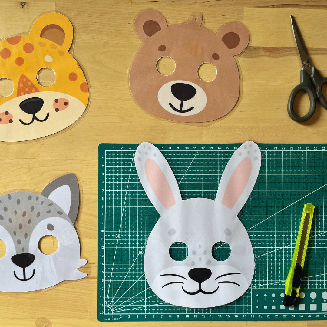 Preparación de las máscaras de animales