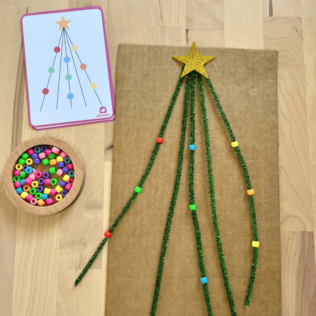 Juego navideño para trabajar la pinza